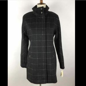 NWT Lucky Brand Charcoal Grid Coat